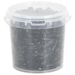 Bandes tressées pour chevaux 1500 pcs silicone noir