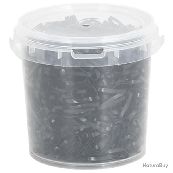 Bandes tresses pour chevaux 1500 pcs silicone noir