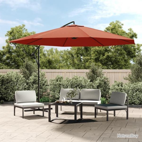 Parasol de jardin en porte--faux et poteau en aluminium