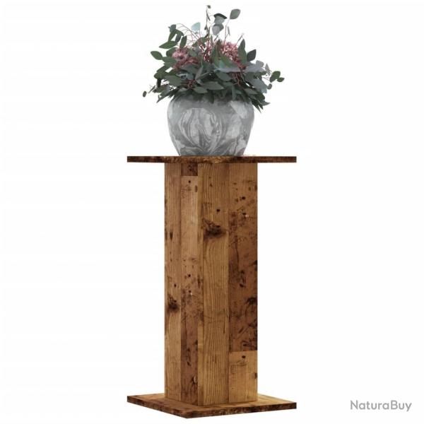 Supports pour plantes 2 pcs vieux bois bois d'ingnierie