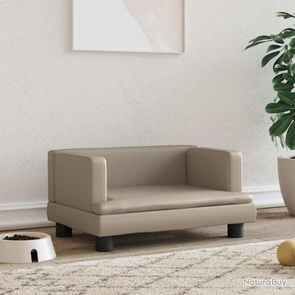Lit pour chien cappuccino 60x40x30 cm similicuir