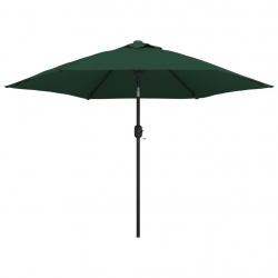 Parasol vert 3 m mât en acier