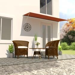 Auvent rétractable 350x150 cm Orange et marron