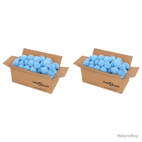 Boules anti-bactriennes filtrantes de piscine bleu 1400 g PE