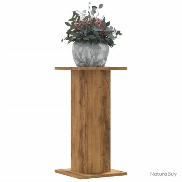 Supports pour plantes 2 pcs chne artisanal bois d'ingnierie