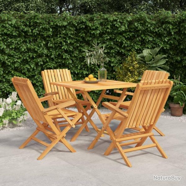Ensemble  manger de jardin 5 pcs Bois de teck massif