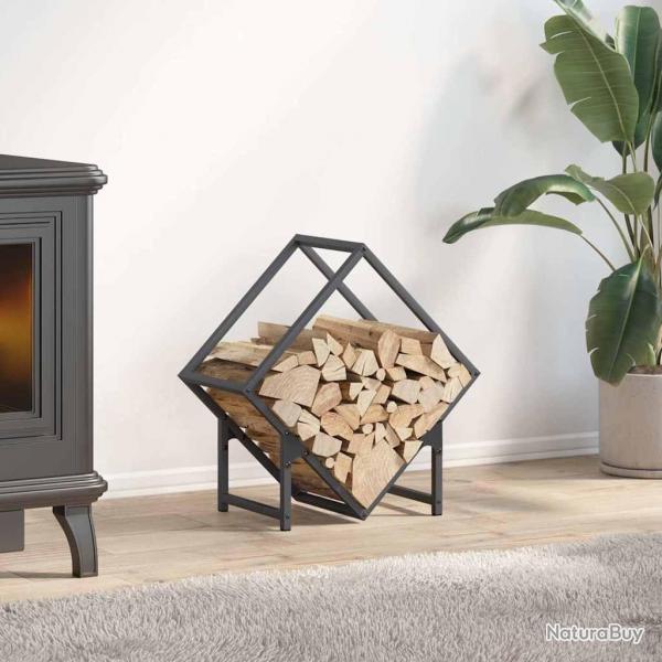 Portant de bois chauffage anthracite 50x25x50 cm