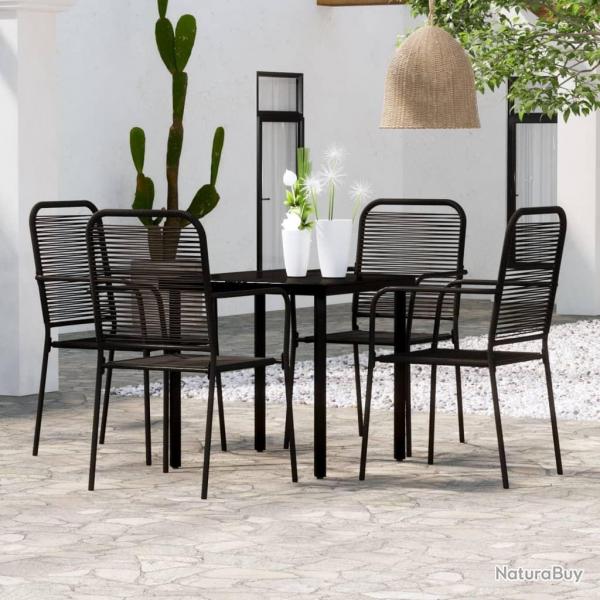 Ensemble  manger de jardin 5 pcs Noir
