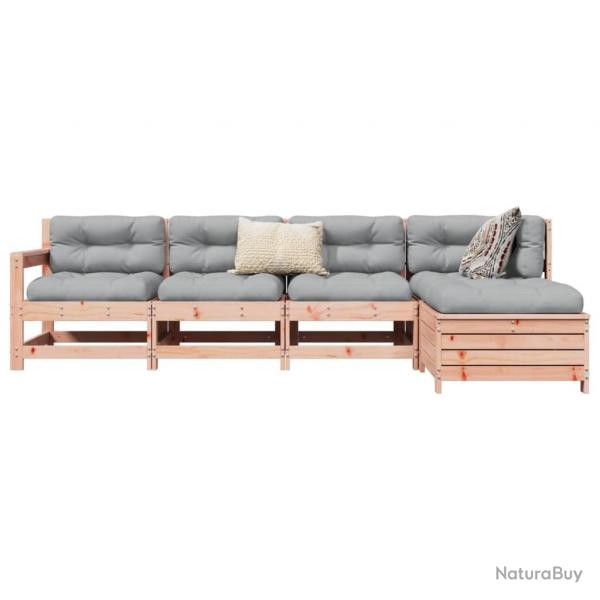Salon de jardin 5 pcs bois massif sapin de douglas