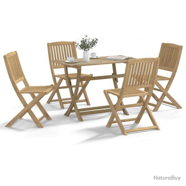 Ensemble  manger de jardin 5 pcs Bois d'acacia solide