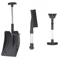 Kit de pelle à neige 3 en 1 noir aluminium