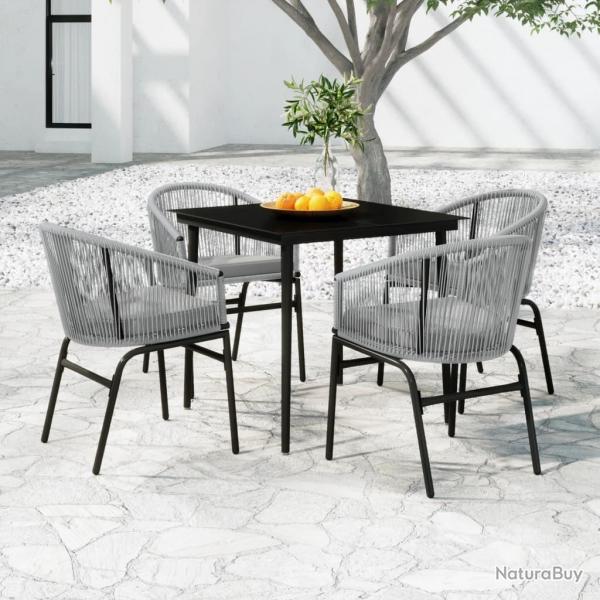 Ensemble  manger de jardin 5 pcs Gris
