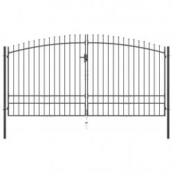 Double portail avec haut sous forme de lance 400 x 248 cm