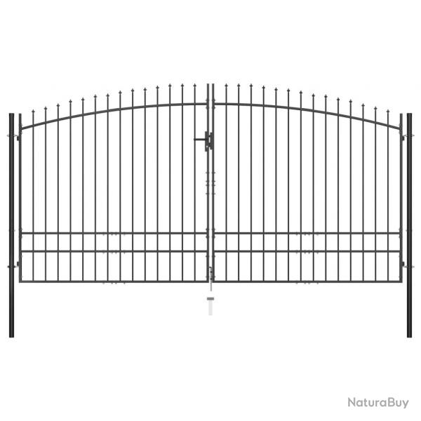 Double portail avec haut sous forme de lance 400 x 248 cm
