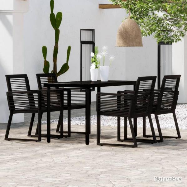 Ensemble  manger de jardin 5 pcs Noir
