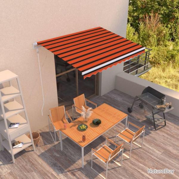 Auvent rtractable automatique 300x250 cm Orange et marron