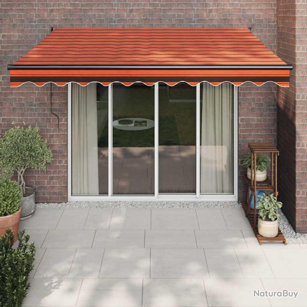 Auvent rtractable automatique orange et marron 3x2,5 m