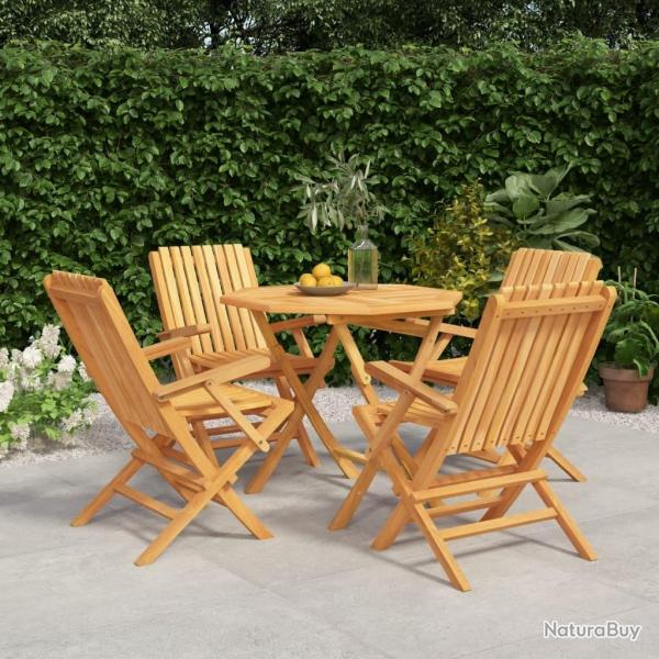 Ensemble  manger de jardin 5 pcs Bois de teck massif