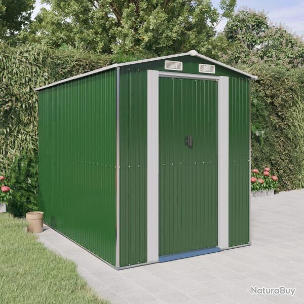Abri de jardin Vert 192x274x223 cm Acier galvanis