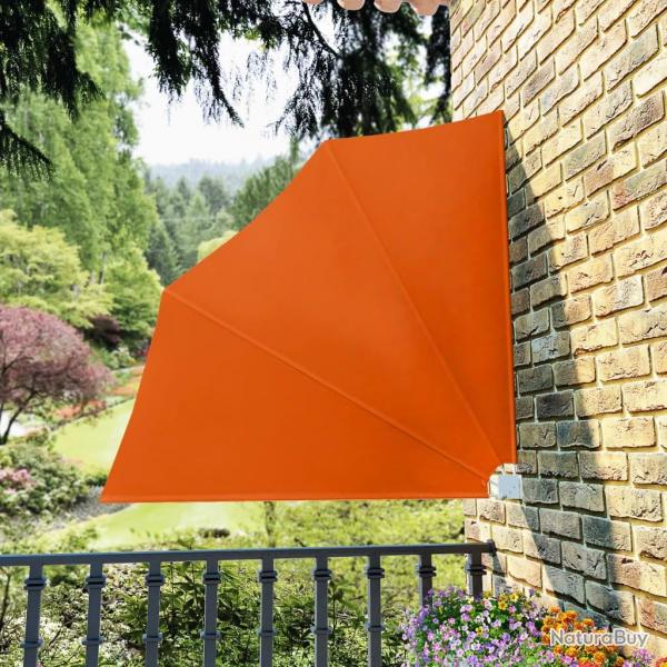 Auvent latral pliable de balcon Terre cuite 140x140 cm