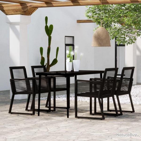Ensemble  manger de jardin 5 pcs Noir