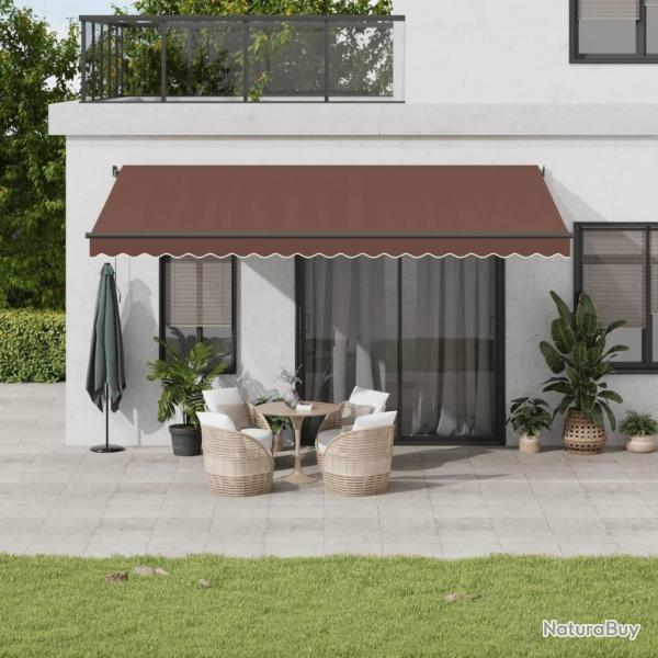 Auvent manuel rtractable marron 500x300 cm