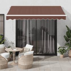 Auvent rétractable automatique marron 300x250 cm