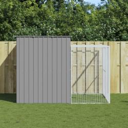 Niche pour chien avec cour gris clair 214x253x181 cm