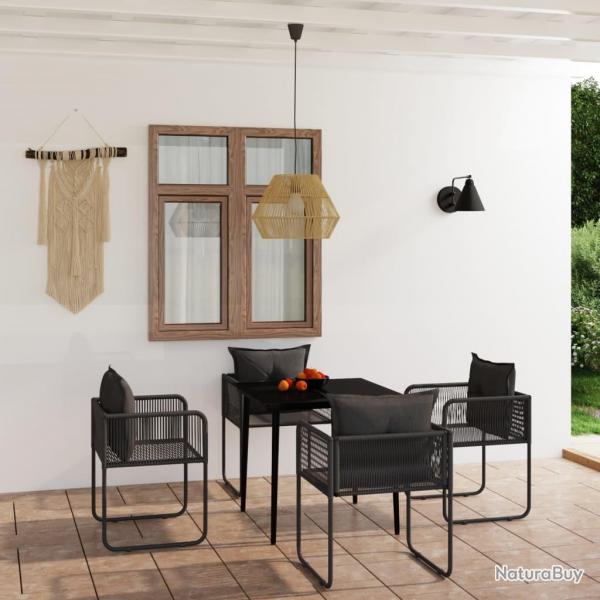Ensemble  manger de jardin 5 pcs Noir