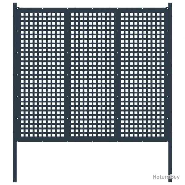 Clture de jardin Acier 177x200 cm Anthracite