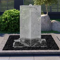 Fontaine de jardin et pompe Acier inoxydable 76 cm Triangulaire