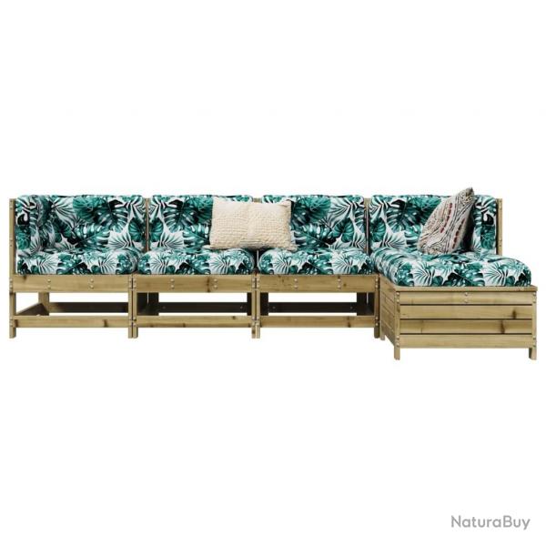 Salon de jardin 5 pcs bois de pin imprgn