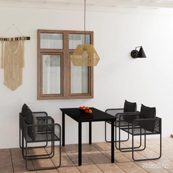 Ensemble  manger de jardin 5 pcs Noir