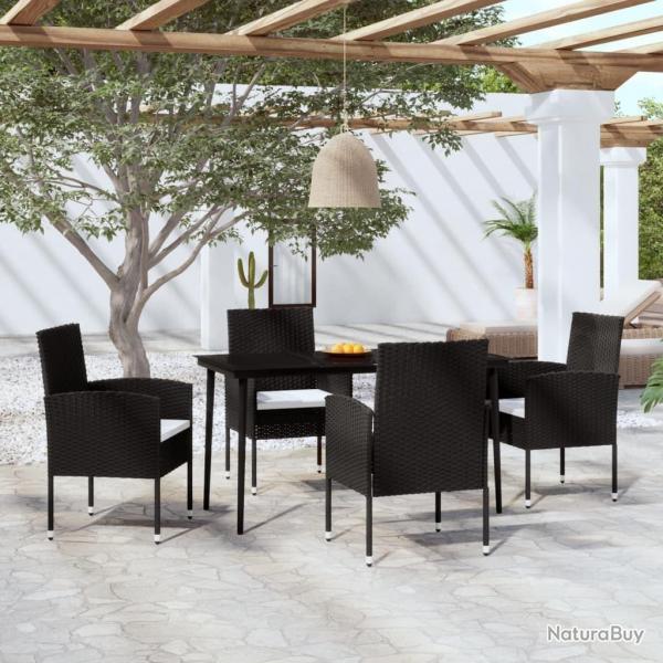 Ensemble  manger de jardin 5 pcs Noir