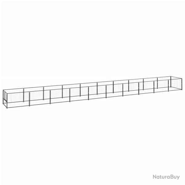 Chenil Noir 10 m Acier