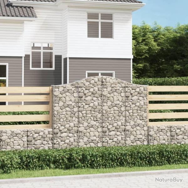 Panier de gabions arqu 200x30x160/180 cm Fer galvanis