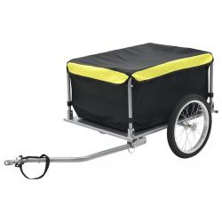 Remorque de vélo noir et jaune 65 kg