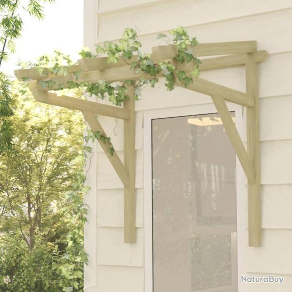 Auvent de porte 100x100x80 cm Bois de pin massif imprgn