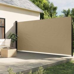 Auvent latéral rétractable beige 200x500 cm