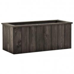 Lit surélevé Gris foncé 74x32x30 cm Bois de pin massif