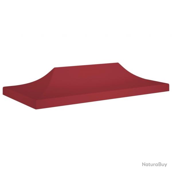 Toit de tente de rception 6x3 m Bordeaux 270 g/m