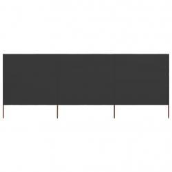 Paravent 3 panneaux Tissu 400 x 160 cm Anthracite