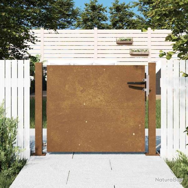 Portail de jardin 105x105 cm acier corten