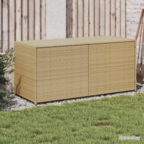 Bote de rangement de jardin mlange beige 283L rsine tresse