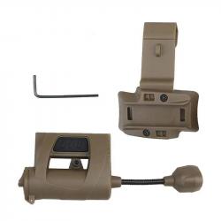 Lumière tactique de casque type MPLS - Tan
