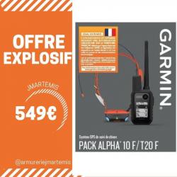 OFFRE LIMITEE :Pack Garmin Alpha 10F +COLLIER T 20 fonction repérage