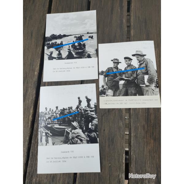 3 PHOTOS ECPA GUERRE D'INDOCHINE COMMANDO 731 SON TAY (25)