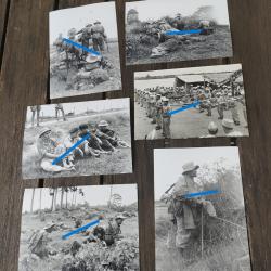 6 PHOTOS ECPA GUERRE D'INDOCHINE COMBAT RTA TIRAILLEURS ALGERIENS (45)