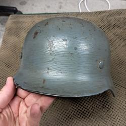 Vends casque allemand ww2 original, camouflage shipboard Marine