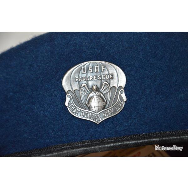 BERET AMERICAIN PARACHUTISTE USAF- AMERICAN USAF PARARESCUE BERET- BANCROFT